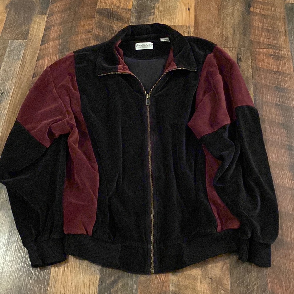 Norm Thompson velour zip up size medium